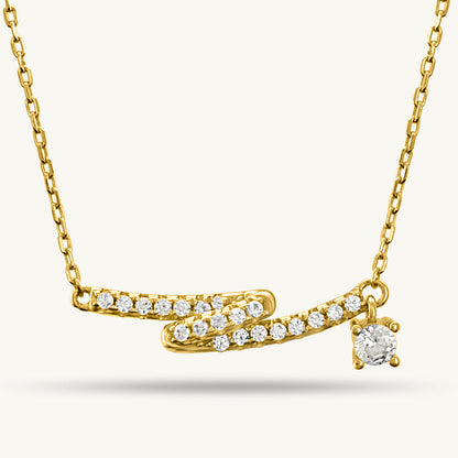 Twisted Diamond Mangalsutra With Diamond Charm | 18k Gold Vermeil