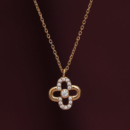 Clover Diamond Studded Mangalsutra | 18k Gold Vermeil
