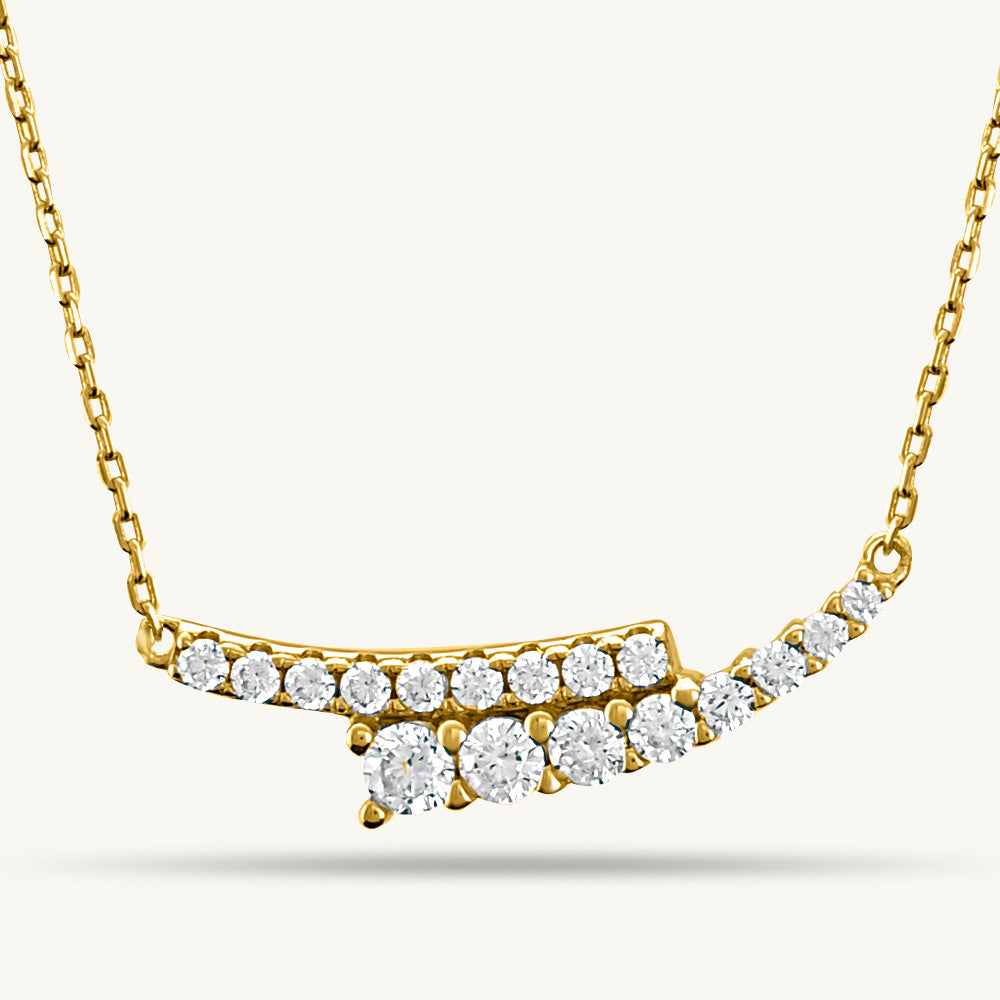 Sparkly Stones Curve Mangalsutra | 18k Gold Vermeil