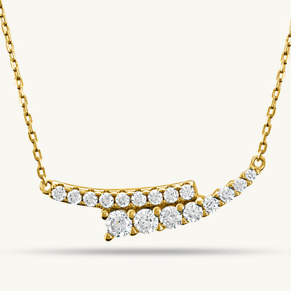 Sparkly Stones Curve Mangalsutra | 18k Gold Vermeil