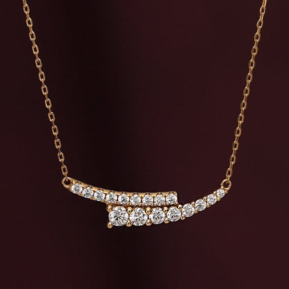 Sparkly Stones Curve Mangalsutra | 18k Gold Vermeil