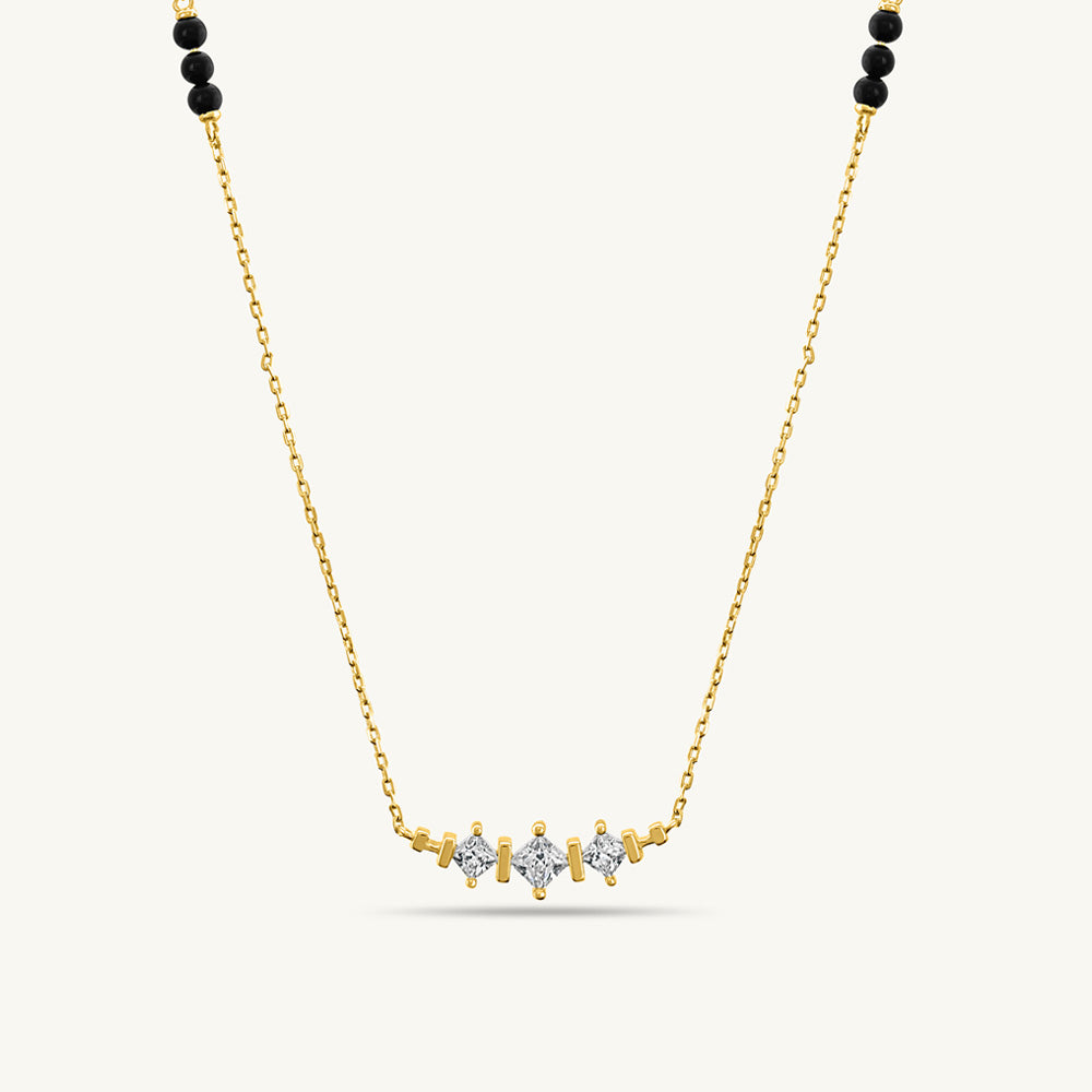 Dazzling Diamond Mangalsuta | 18k Gold Vermeil