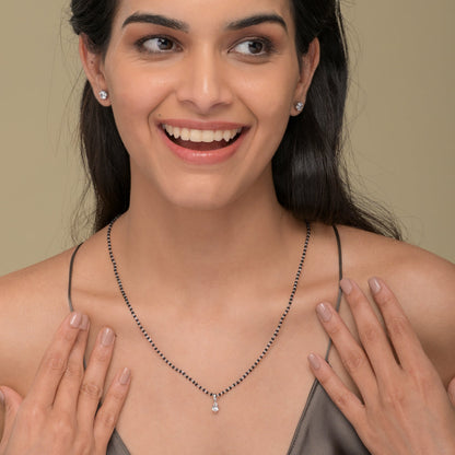 Silver Serenity Mangalsutra