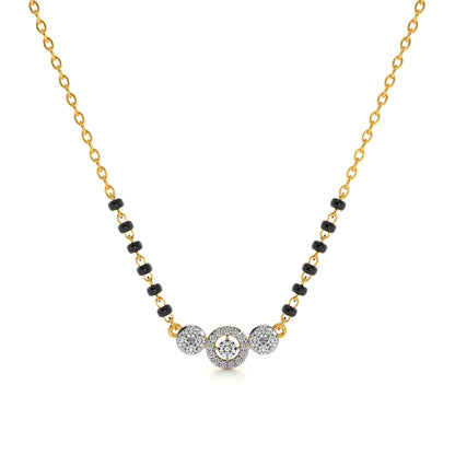 Eternal Vows Circle 9KT Gold Lab Grown Diamond Mangalsutra