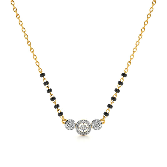 Eternal Vows Circle 9KT Gold Lab Grown Diamond Mangalsutra