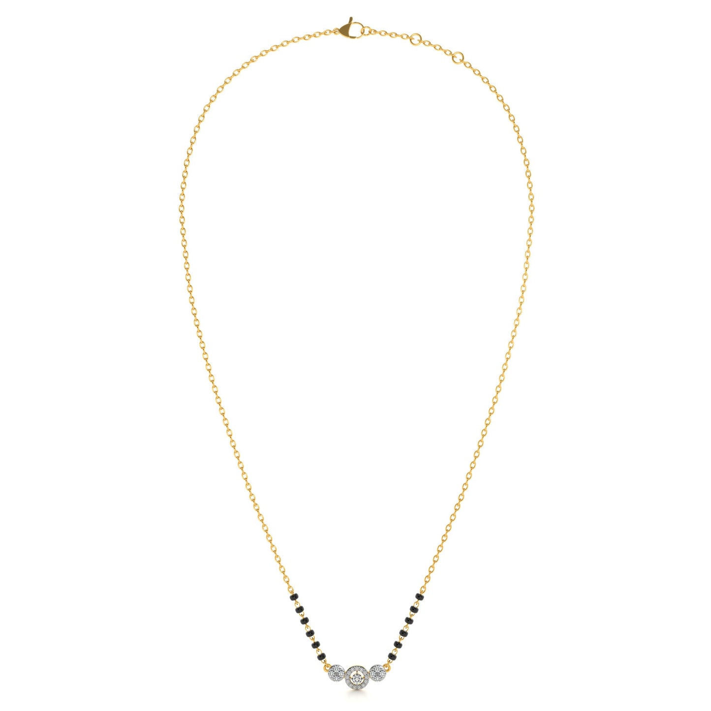 Eternal Vows Circle 9KT Gold Lab Grown Diamond Mangalsutra