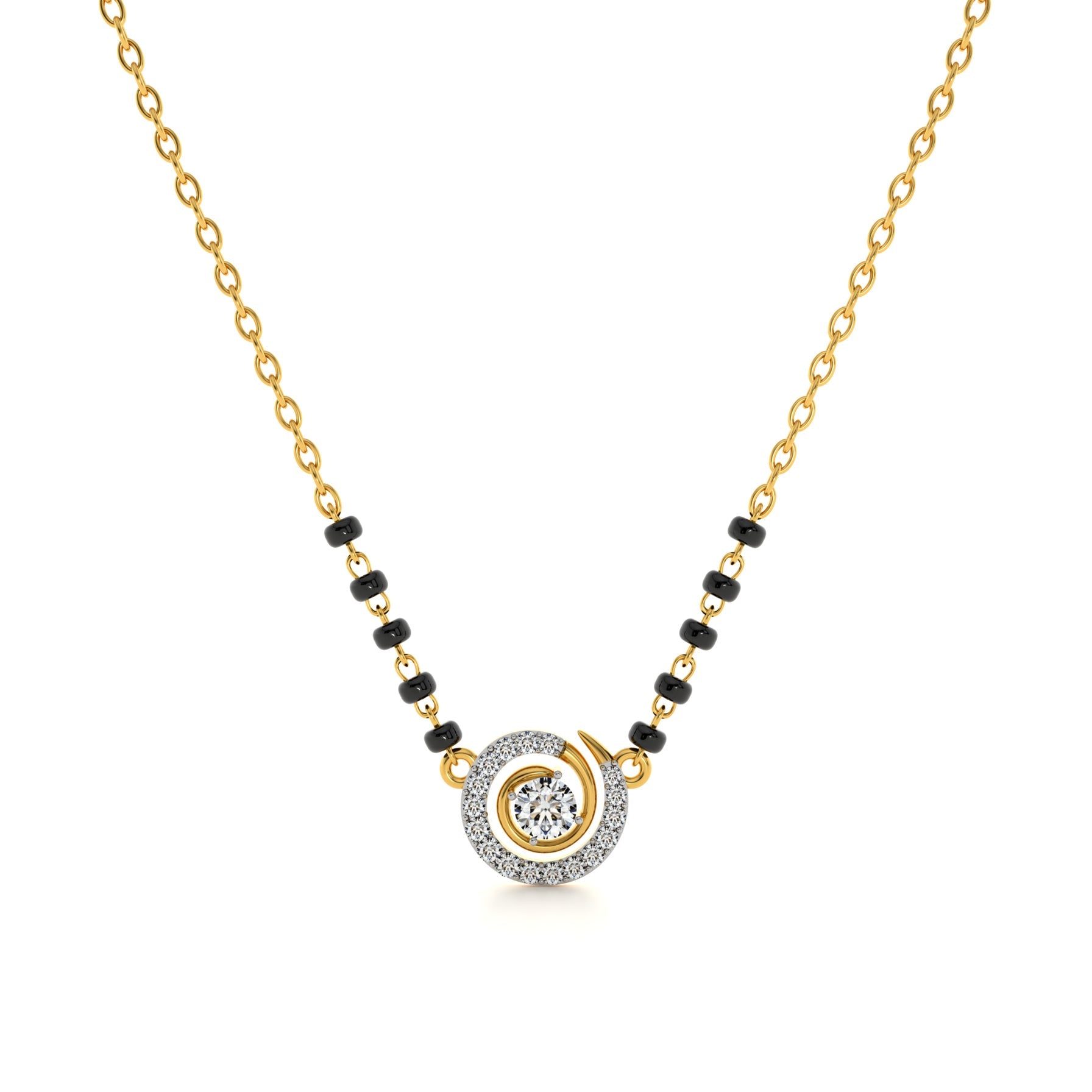 Circle of Love 9KT Gold Lab Grown Diamond Mangalsutra