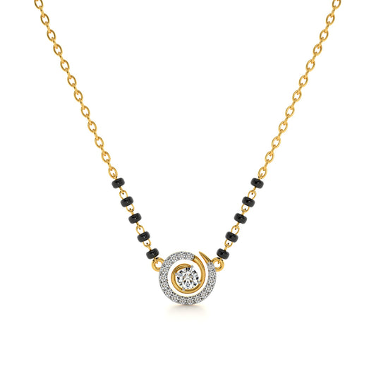 Circle of Love 9KT Gold Lab Grown Diamond Mangalsutra