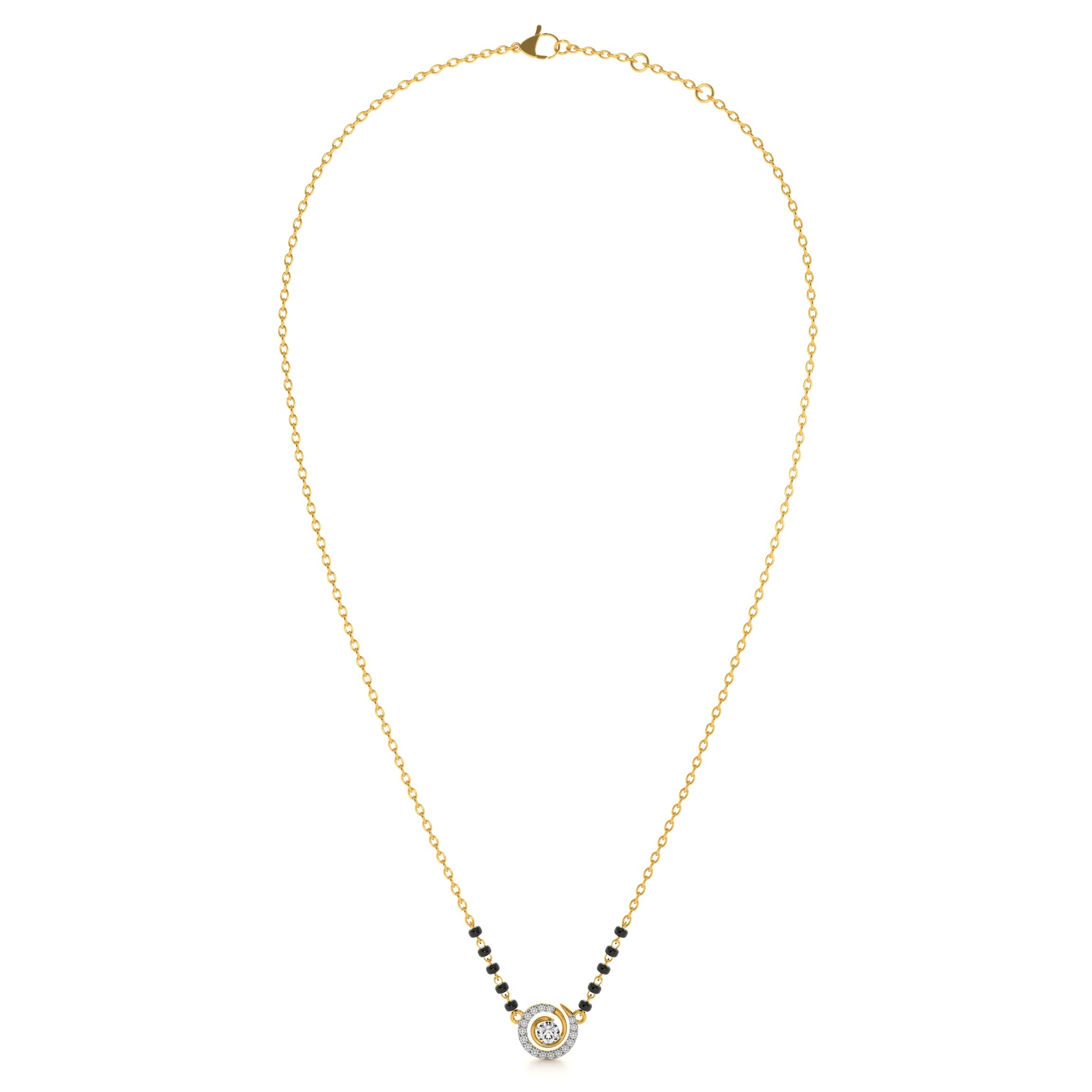 Circle of Love 9KT Gold Lab Grown Diamond Mangalsutra