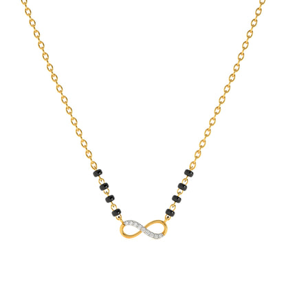 Endless Love Infinity 9KT Gold Lab Grown Diamond Mangalsutra