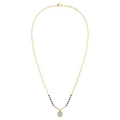 Pure Bond Solitaire 9KT Gold Lab Grown Diamond Mangalsutra