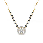 Dazzle Glow Round 9KT Gold Lab Grown Diamond Mangalsutra