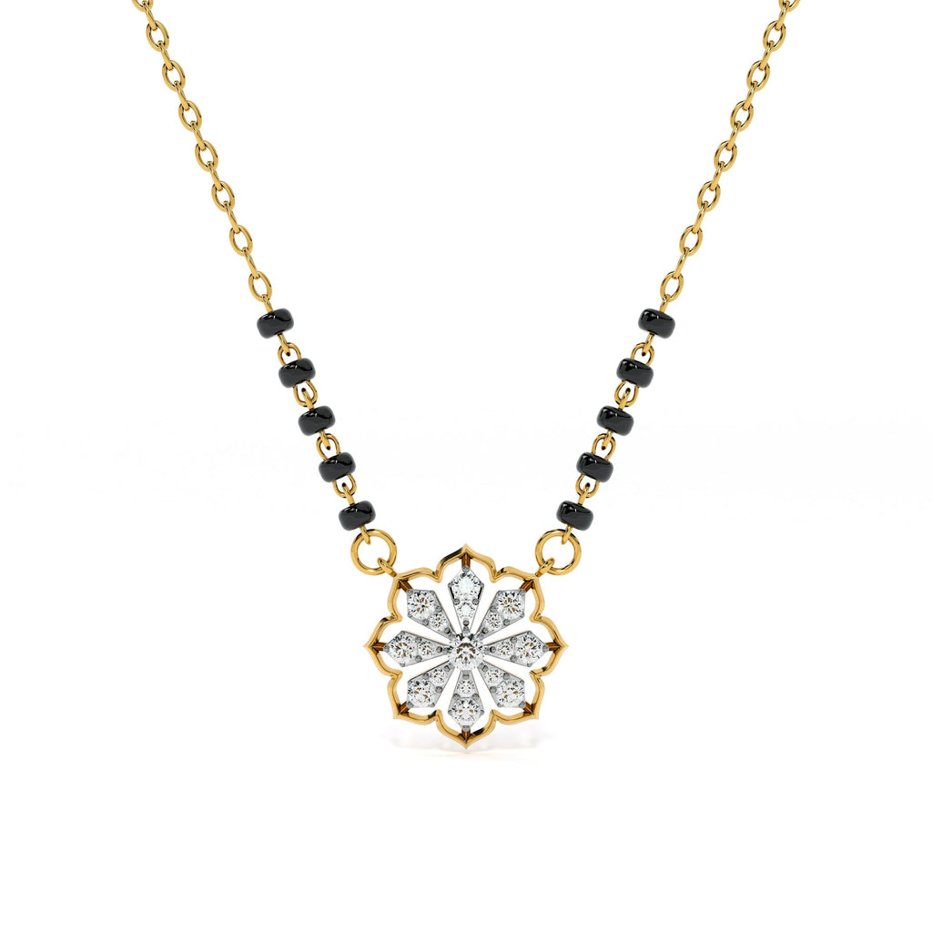Bloom Glow Heritage 9KT Gold Lab Grown Diamond Mangalsutra