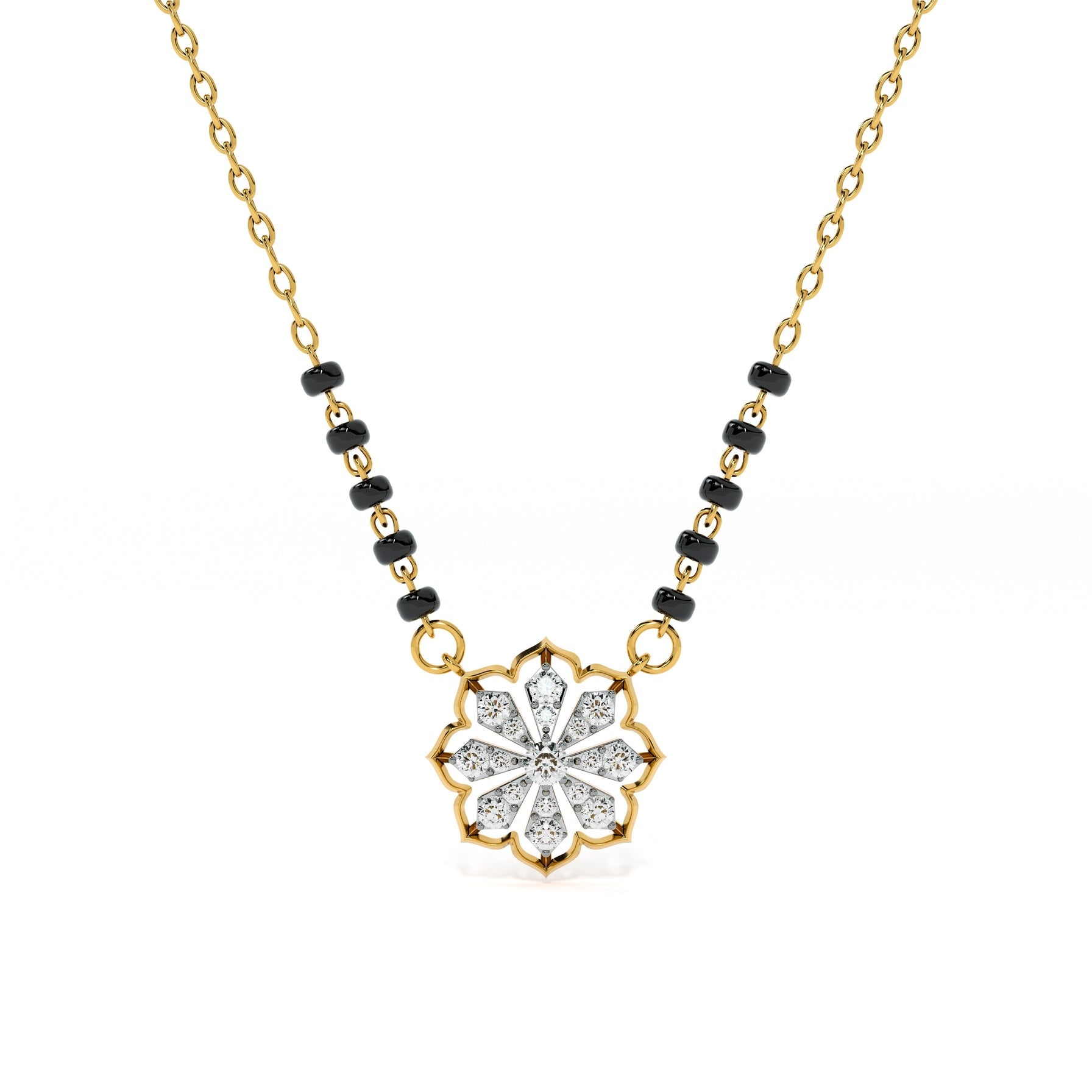 Bloom Glow Heritage 9KT Gold Lab Grown Diamond Mangalsutra