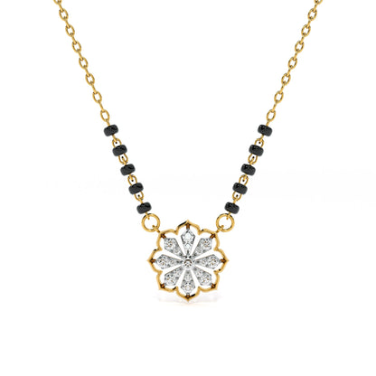 Bloom Glow Heritage 9KT Gold Lab Grown Diamond Mangalsutra