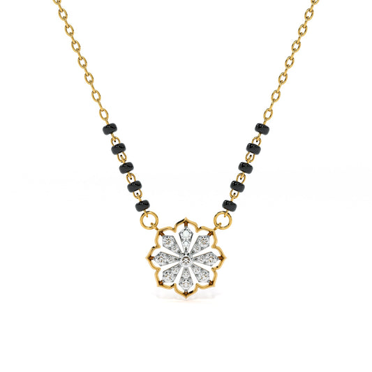 Bloom Glow Heritage 9KT Gold Lab Grown Diamond Mangalsutra