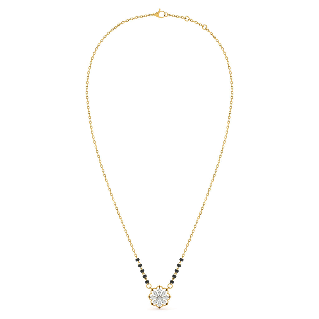 Bloom Glow Heritage 9KT Gold Lab Grown Diamond Mangalsutra