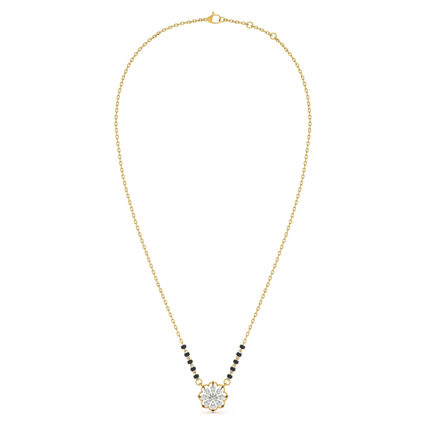 Bloom Glow Heritage 9KT Gold Lab Grown Diamond Mangalsutra