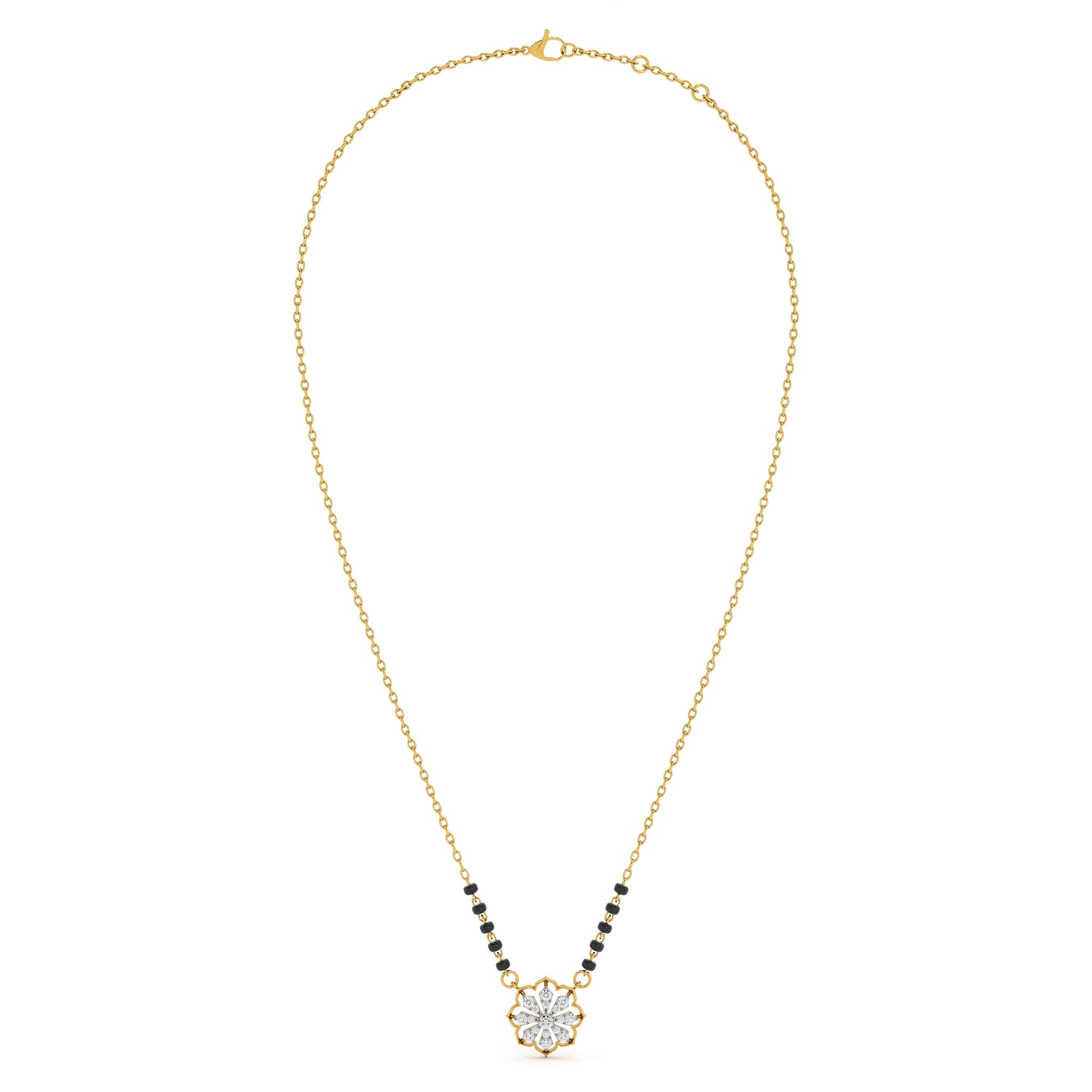 Bloom Glow Heritage 9KT Gold Lab Grown Diamond Mangalsutra