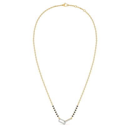 Eternal Interlocked Frame 9KT Gold Lab Grown Diamond Mangalsutra