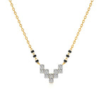 Elegant Geometric 9KT Gold Lab Grown Diamond Mangalsutra