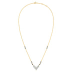 Elegant Geometric 9KT Gold Lab Grown Diamond Mangalsutra