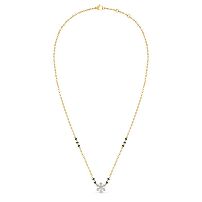 Floral Star 9KT Gold Lab Grown Diamond Mangalsutra