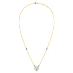 Dual Heart Shaped 9KT Gold Lab Grown Diamond Mangalsutra