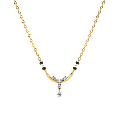 The Delicate Drop 9KT Gold Lab Grown Diamond Mangalsutra