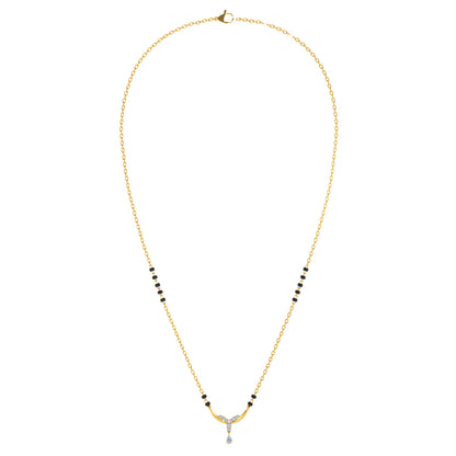 The Delicate Drop 9KT Gold Lab Grown Diamond Mangalsutra
