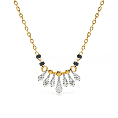 Falling Grace 9KT Gold Lab Grown Diamond Mangalsutra