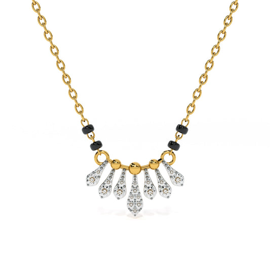 Falling Grace 9KT Gold Lab Grown Diamond Mangalsutra