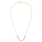 Delicate Curved 9KT Gold Lab Grown Diamond Mangalsutra