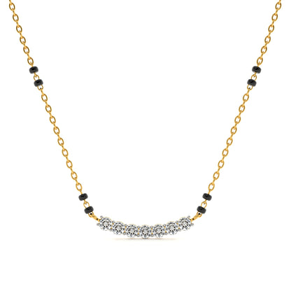 Eternal Curve Glow 9KT Gold Lab Grown Diamond Mangalsutra