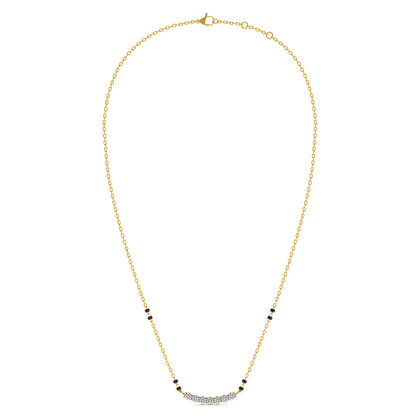 Eternal Curve Glow 9KT Gold Lab Grown Diamond Mangalsutra