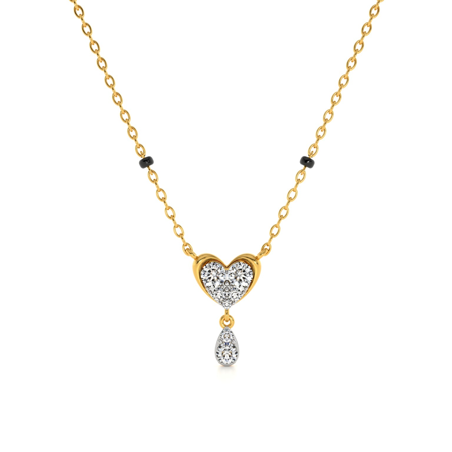 Charmheart Drizzle 9KT Gold Lab Grown Diamond Mangalsutra