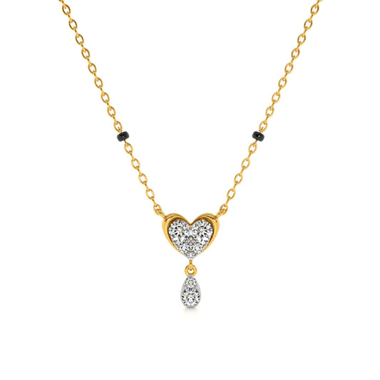 Charmheart Drizzle 9KT Gold Lab Grown Diamond Mangalsutra