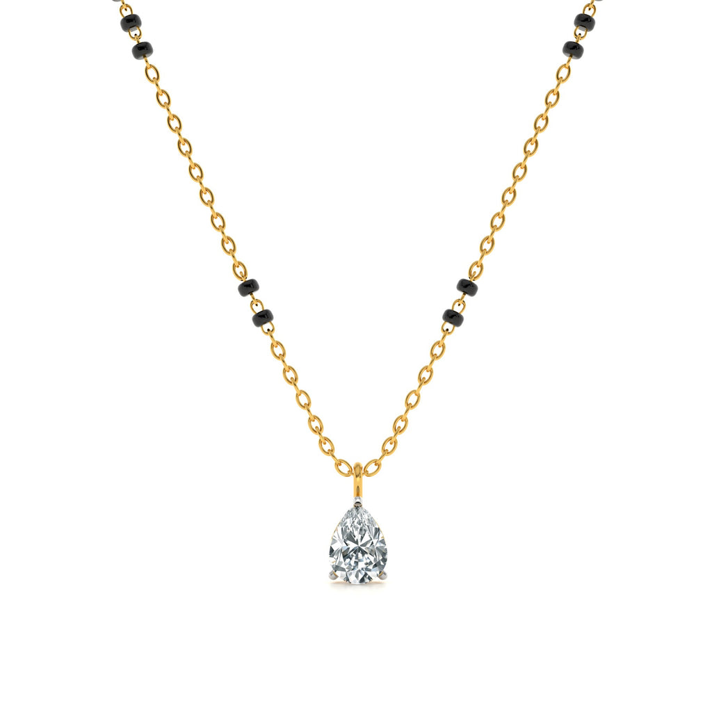 Dewlight Drop 9KT Gold Lab Grown Diamond Mangalsutra