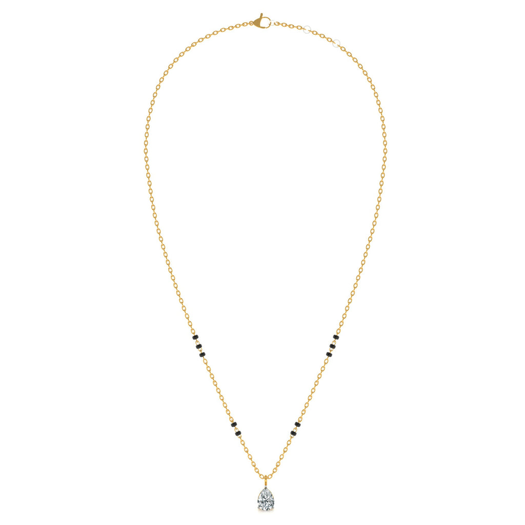Dewlight Drop 9KT Gold Lab Grown Diamond Mangalsutra
