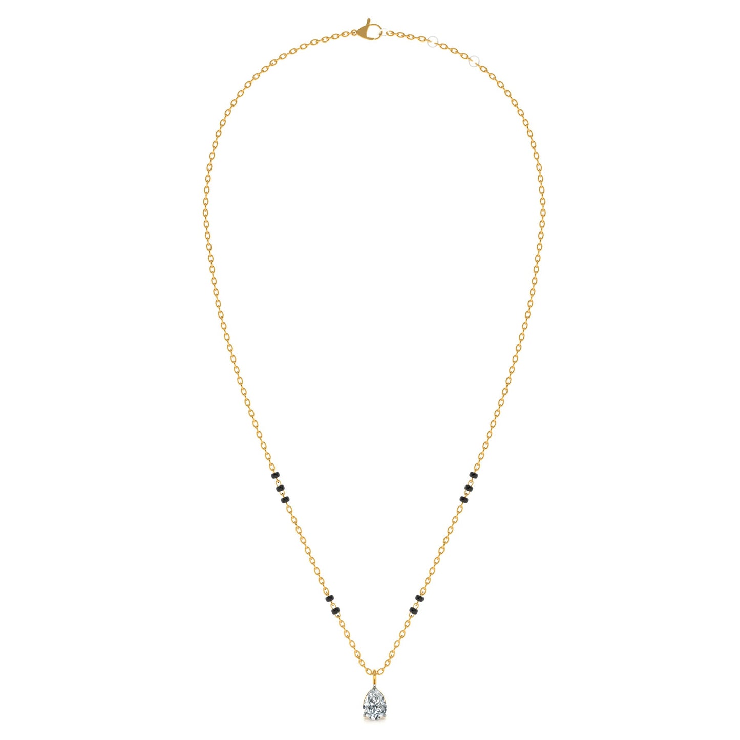 Dewlight Drop 9KT Gold Lab Grown Diamond Mangalsutra