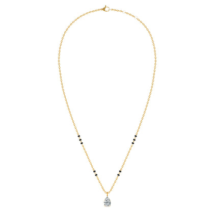 Dewlight Drop 9KT Gold Lab Grown Diamond Mangalsutra
