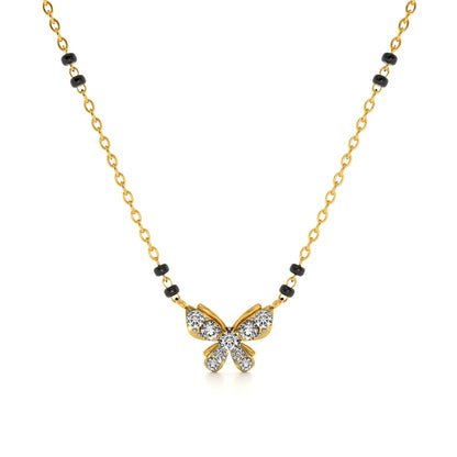Wings of Grace 9KT Gold Lab Grown Diamond Mangalsutra