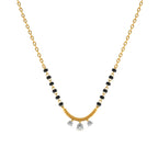 Crescent Bond 9KT Gold Lab Grown Diamond Mangalsutra