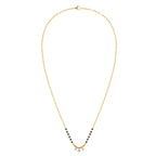 Crescent Bond 9KT Gold Lab Grown Diamond Mangalsutra