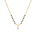 Bondflow Curve 9KT Gold Lab Grown Diamond Mangalsutra