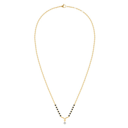 Bondflow Curve 9KT Gold Lab Grown Diamond Mangalsutra