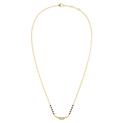 Couplet Charm Arc 9KT Gold Lab Grown Diamond Mangalsutra