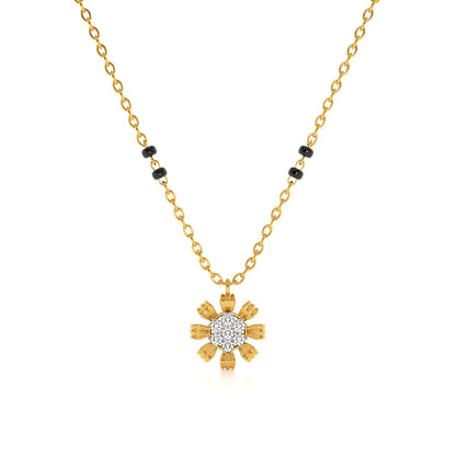 Petalburst Glow 9KT Gold Lab Grown Diamond Mangalsutra