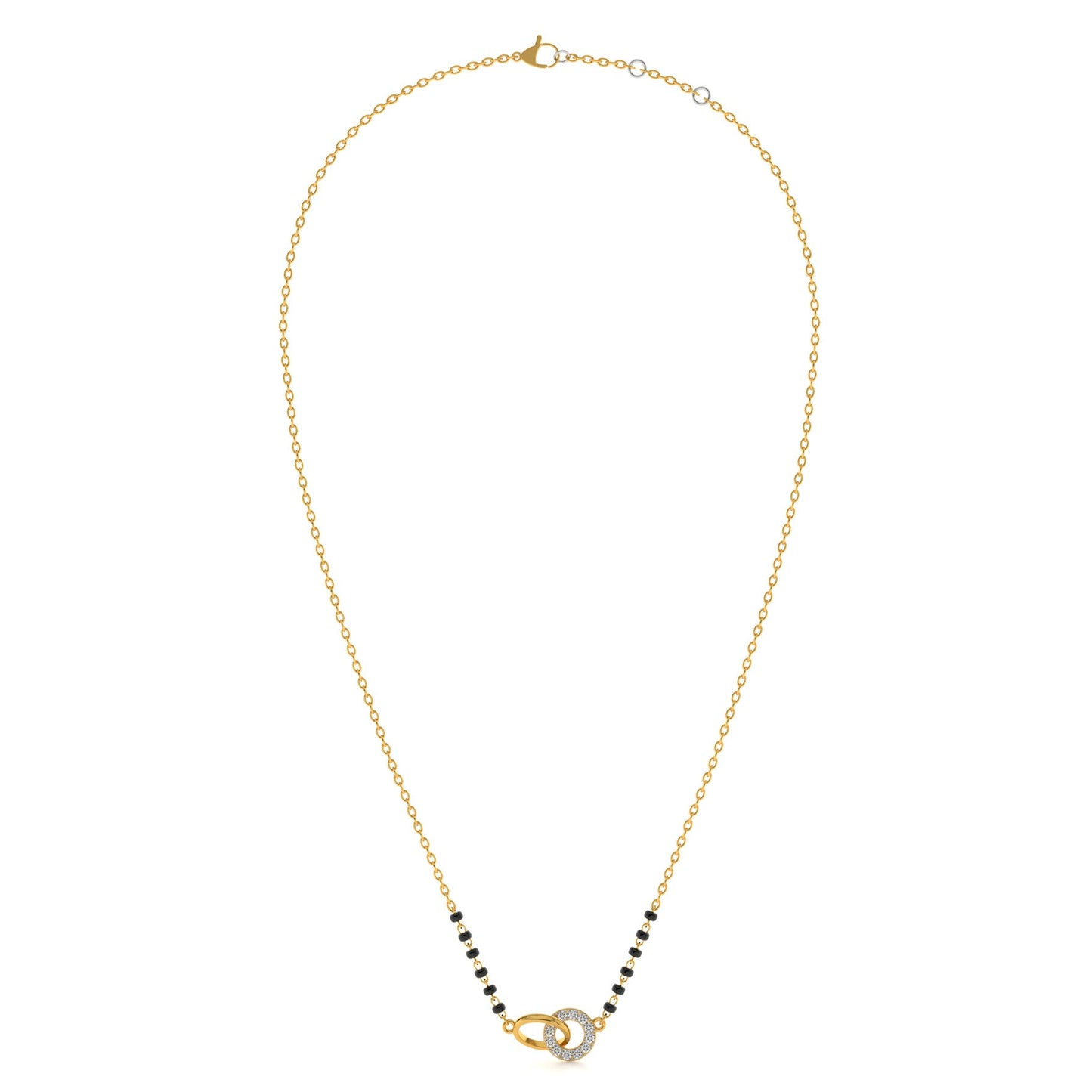 Sparkling Orbitlink 9KT Gold Lab Grown Diamond Mangalsutra
