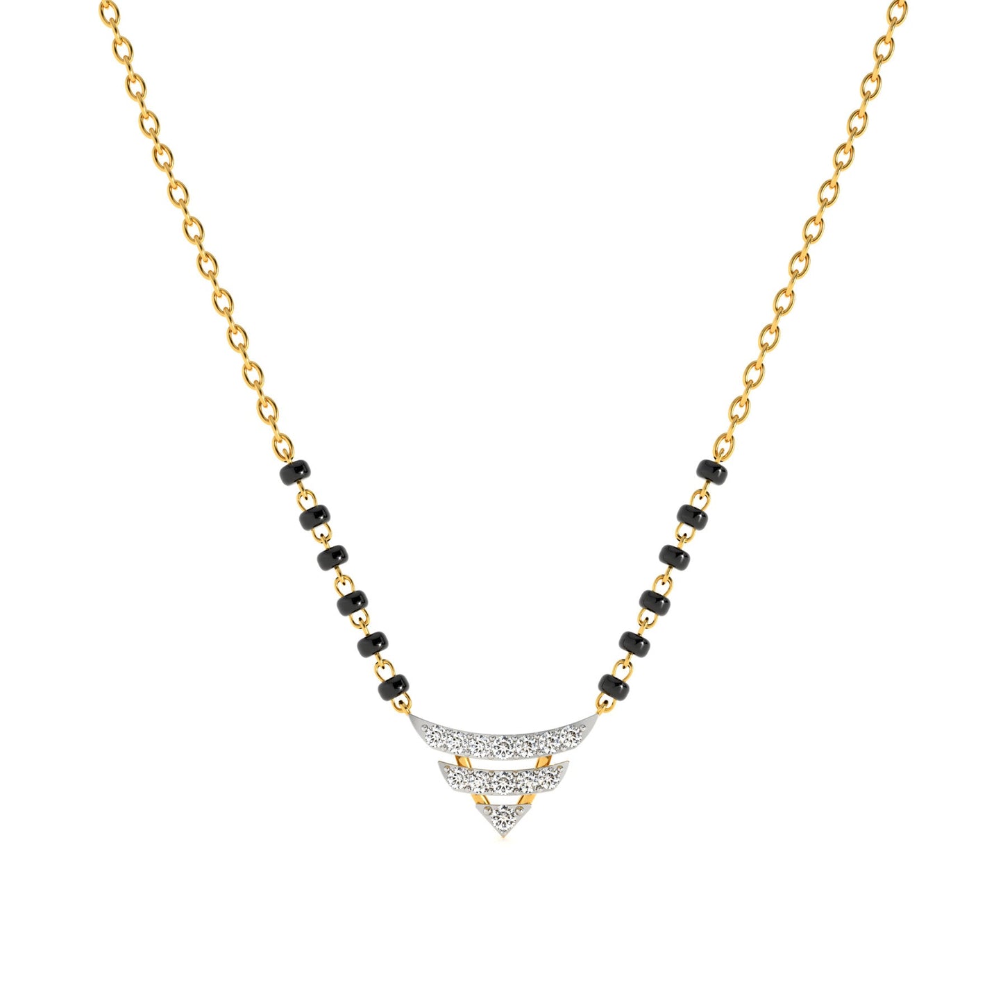 Softline Curve 9KT Gold Lab Grown Diamond Mangalsutra